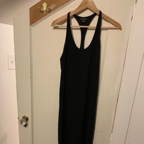 Trouve Black Racerback Side Slits Midi Dress - Picture 1 of 3